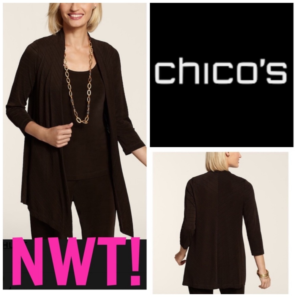 NWT! CHICO’S TRAVELERS DROP NEEDLE JACKET